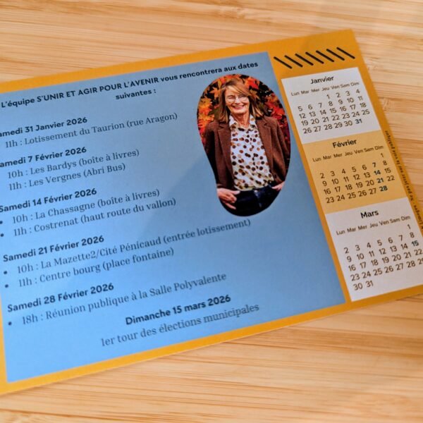 Nos réunions publiques